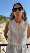 Carica l'immagine nel visualizzatore di Gallery, Canotta Vela 100% lino bianco
