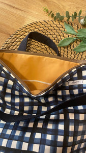 Zaino “Altrove” vichy blu